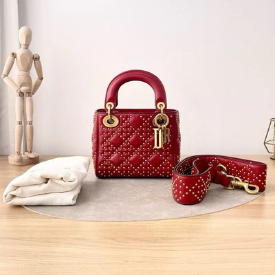 Authentic Dior Lady Dior – Cannage Quilted Leather17cm W MINI - Image 1 of 4