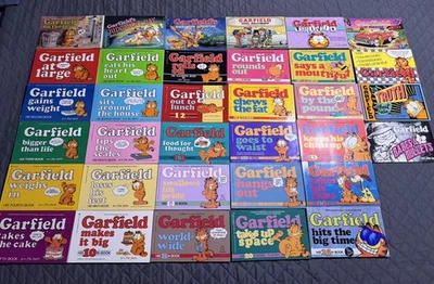 Vintage Lot Of 34 Jim Davis Garfield Cat Books 1 - 25 Comic Books 9 Bonus READ - Image 1 of 4