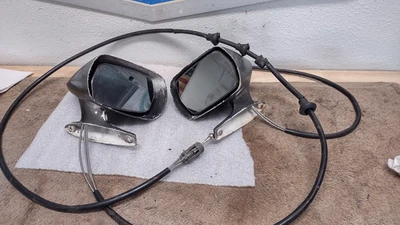 JUEGO DE ESPEJOS RETROVISORES MUSTANG 1974-1978 DOBLE CONTROL REMOTO *NECESITA UN POCO DE REPARACIÓN D4ZB-17743 PINTO Foto 1 de 4