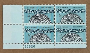 Scott #1237 Science, 1963 US 5c Block Stamps, og, mnh, vf/xf - Picture 1 of 2