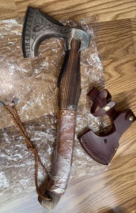 18.5" Hand Forged carbon steel Blade Viking axe for Camping, Survival, Bushcraft - Picture 1 of 4