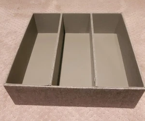 Container Store - Drawer Organizer - Three Compartment (Overall: 14"L x 14"W... - Picture 1 of 4