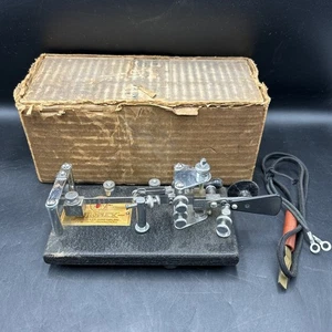 Vintage Vibroplex Lightning Bug Morse Code Key No. 135530 w/ Original Box - Picture 1 of 15