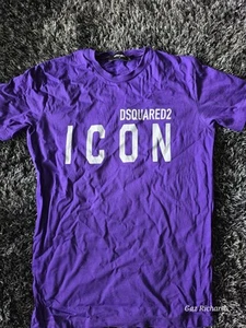 Mens Dsquared2 Icon Tshirt Medium Purple Great Condition - Picture 1 of 4
