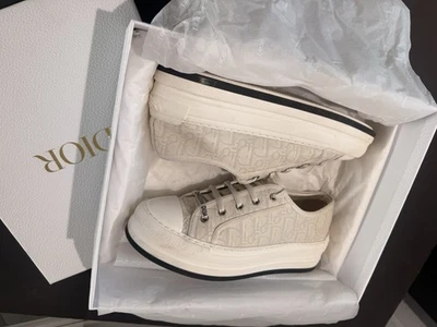 Christian Dior Walk’n’Dior Low Sneakers Oblique 03W Off White Size 38 - Image 1 of 4