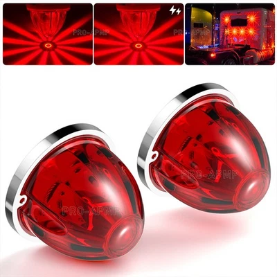 2x Luces LED rojas de sandía liquidación camión remolque luz marcadora intermitente 12V Foto 1 de 4