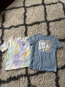 Girls Abercrombie Kids Short Sleeve T-Shirts size 15/16 Butterfly Flower EUC - Picture 1 of 5