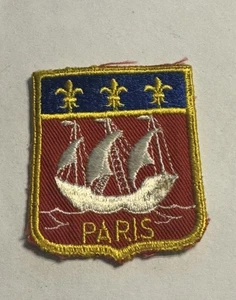 New Paris France City Coat of Arms Crest Parisian Souvenir Woven Patch Badge - Picture 1 of 2