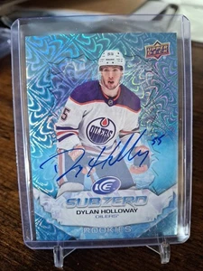 2022-23 UD ICE DYLAN HOLLOWAY SUBZERO AUTOGRAPH RC SZ-DH - Picture 1 of 2