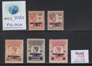 WC1_33767 NETHERLANDS INDIES. Nice 1928 air mail set. Sc. C1-C5. MH-MLH - Picture 1 of 1