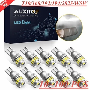 T10 168 2825 LED Matrícula Bombillas 6000K Blanco Super Brillante Paquete de 10-100 - Imagen 1 de 22