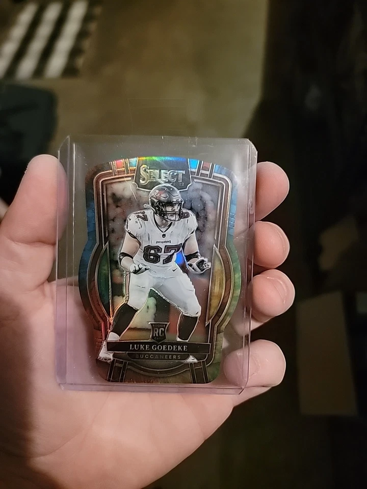 2022 Panini Select - Club Level Luke Goedeke #209 Tie-Dye Prizm Die-Cut /25 (RC) - Image 1 of 4