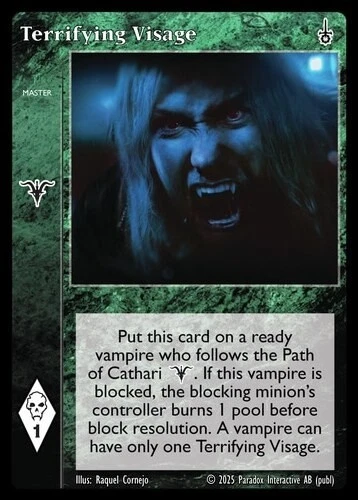 Vtes, Jyhad, Vampire, V5 Sabbat - Terrifying Visage x 1 - Image 1 of 1