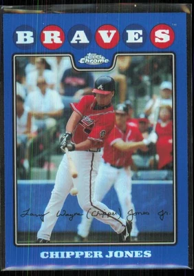 2008 Topps Chrome Blue Refractor Chipper Jones Atlanta Braves #132 - Image 1 of 2