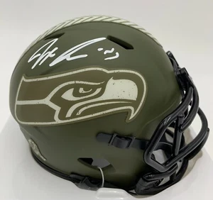 MINI CASCO FIRMADO/AUTOMÁTICO SEAHAWKS SALUDO AL SERVICIO JAXON SMITH-NJIGBA - FANÁTICOS - Imagen 1 de 6