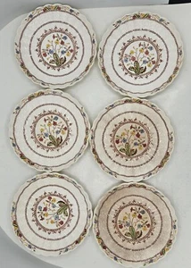 Copeland Spode Imperial China 6 Saucer Set “Cowslip” S 173 Small Plates Vintage - Picture 1 of 11