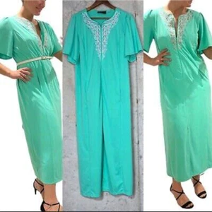 NWT Bob Mackie Wearable Art Embroidered Short Sleeve Maxi Dress Size 2XL - Picture 1 of 7