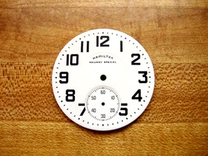 16s HAMILTON 992 992b "RAILWAY SPECIAL" 16S DS BLK BOXCAR DIAL! - Picture 1 of 2