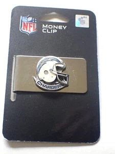 SAN DIEGO CHARGERS MONEY CLIP STAINLESS STEEL W/PEWTER EMBLEM - Picture 1 of 4