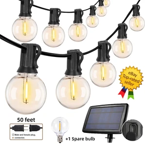 50FT LED Solar String Lights Patio Party Yard Garden Wedding Waterproof Outdoor - Picture 1 of 21