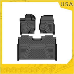 Floor Mats Fits Ford F-150 Crew Cab 2015-2024 TPE Rubber Mats Liner All Weather - Picture 1 of 7