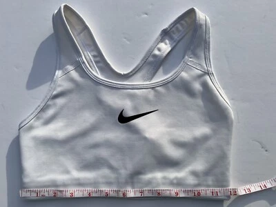 NEW NIKE Women's Swoosh S Support Sports NON-Padded Bra White 850605-010 - Image 1 of 4