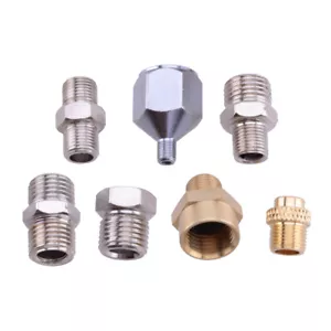 7pcs Airbrush Adapter Set Fitting Connector For Air Compressor Airbrush Hose js - Picture 1 of 4