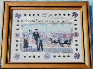 AMISH SCHERENSCHNIT taglio a forbice BENED ARE THE PURE OF HEART D+S EAVENSON '90 - Foto 1 di 7