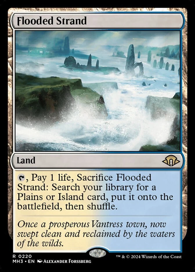 MTG Magic the Gathering Flooded Strand (220/703) Modern Horizons 3 LP - Image 1 of 1