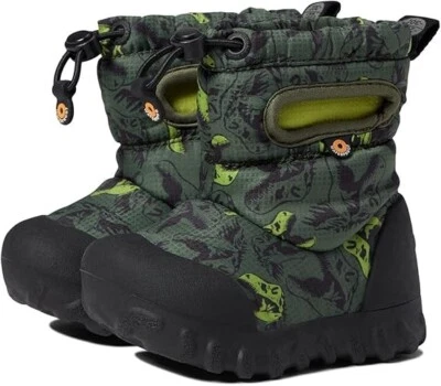 Bogs B-Moc Bota de Nieve Niño Pequeño Bebé Niño 5 Impermeable - NUEVO - Estampado Dino Verde Oscuro Foto 1 de 4