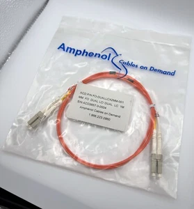 Amphenol LC-LC Duplex Multimode Fiber Optic Patch Cable 62.5/125 OM1-1m (3.3ft) - Picture 1 of 1