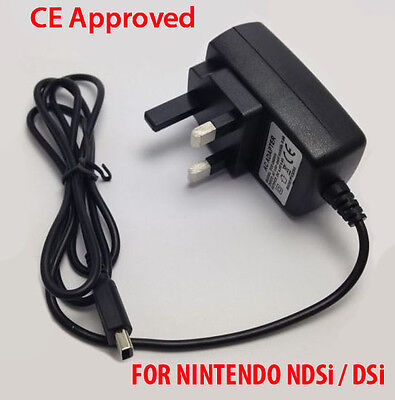 CE Approved 3 PIN Wall UK Nintendo Mains Charger For DSi DSiXL NDSi 2DS 3DS XL • 7.26£