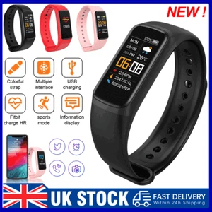 C7 New - Fit@bit Smart Watch Activity Tracker Fitness Watches Heart Rate Monitor - Picture 1 of 25