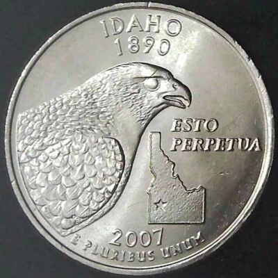 2007-P 25C State Quarter Idaho BU CLAD 20uc0226-1 - Image 1 of 2