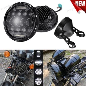 7" LED Headlight with Housing Bracket For Yamaha V-Star XVS 650 950 1100 1300 - Picture 1 of 12