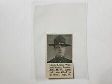 Lieutenant Lester Wallace Kearn Annandale New York  1918 World War 1 WW1 Hero