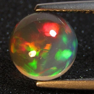 2.20Cts Incredible Natural White Opal 9mm Round Shape Ethiopian Gemstone Ref-VDO - Picture 1 of 4