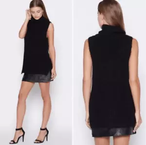 Joie Para Mujer Cavier Negro Cuello de Tortuga Sin Mangas Lana Alpaca Talla S - Imagen 1 de 7
