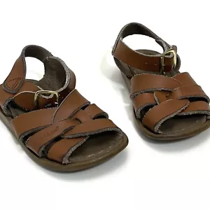 Tan Brown Salt Water Leather Sandals Baby Toddler Sz 5. Water Shoes. Saltwater. - Picture 1 of 8