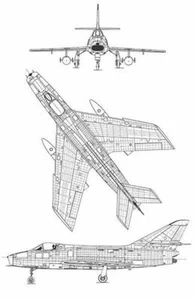 Dassault Super Mystere B2 - Blueprint Magnet - Picture 1 of 5