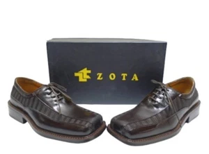 Men's Zota Classic Dark Brown Leather Dress Shoes Size 7.5 Good Condition - Picture 1 of 11
