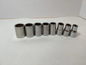 Craftsman 8pc 12 Point Sockets 1/2 Drive Sizes 7/8 To 7/16 - Picture 1 of 4