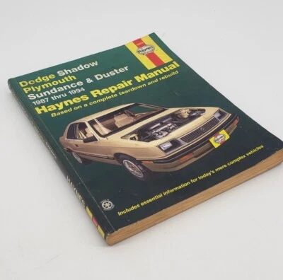 Haynes (30055) 维修手册 1987 - 1994 年道奇 Shadow Plymouth Sundance & Duster  — 第 1/4 张图片