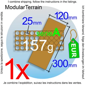 1x MDF Movement Tray 10x4 4x10 (A 5mm) 25mm Round Base War Hammer 40k Wargames - Imagen 1 de 7