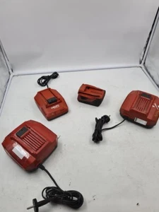 Lot of 4 HILTI Chargers & Battery - Used, Working, No Accessories - Zdjęcie 1 z 12