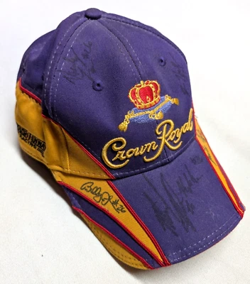 CROWN ROYAL ROUSH FENWAY RACING #26 BASEBALL STYLE HAT WITH SIGNATURES AS SHOWN - Image 1 of 4