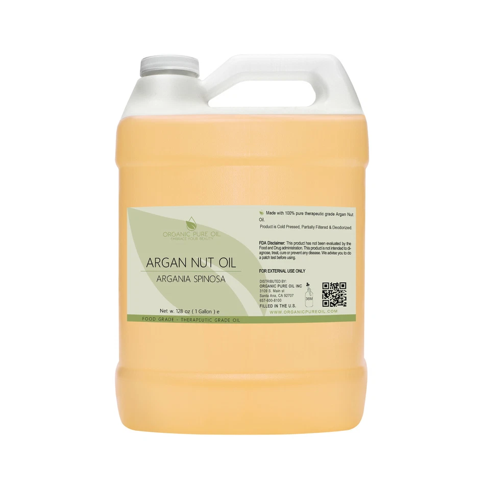 Aceite de argán sin perfume 100 % puro no transgénico nuez marroquí a granel 1 galón al por mayor filtrado Foto 1 de 1