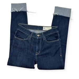 Pantalones de mezclilla Imogene+Willie Virginia lavado oscuro dobladillo crudo talla: 25 - Imagen 1 de 10