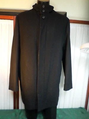 男式 Perry Ellis 包纽扣前羊毛混纺大衣-M — 第 1/4 张图片