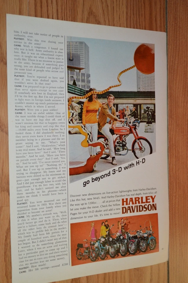 1967 HARLEY DAVIDSON LEGGERO M65 65CC-1200CC ORIGINAL ADVERTISEMENT AD 67 M-65 - Image 1 of 1